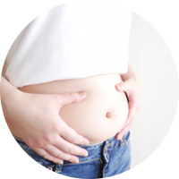 ぽっこりお腹